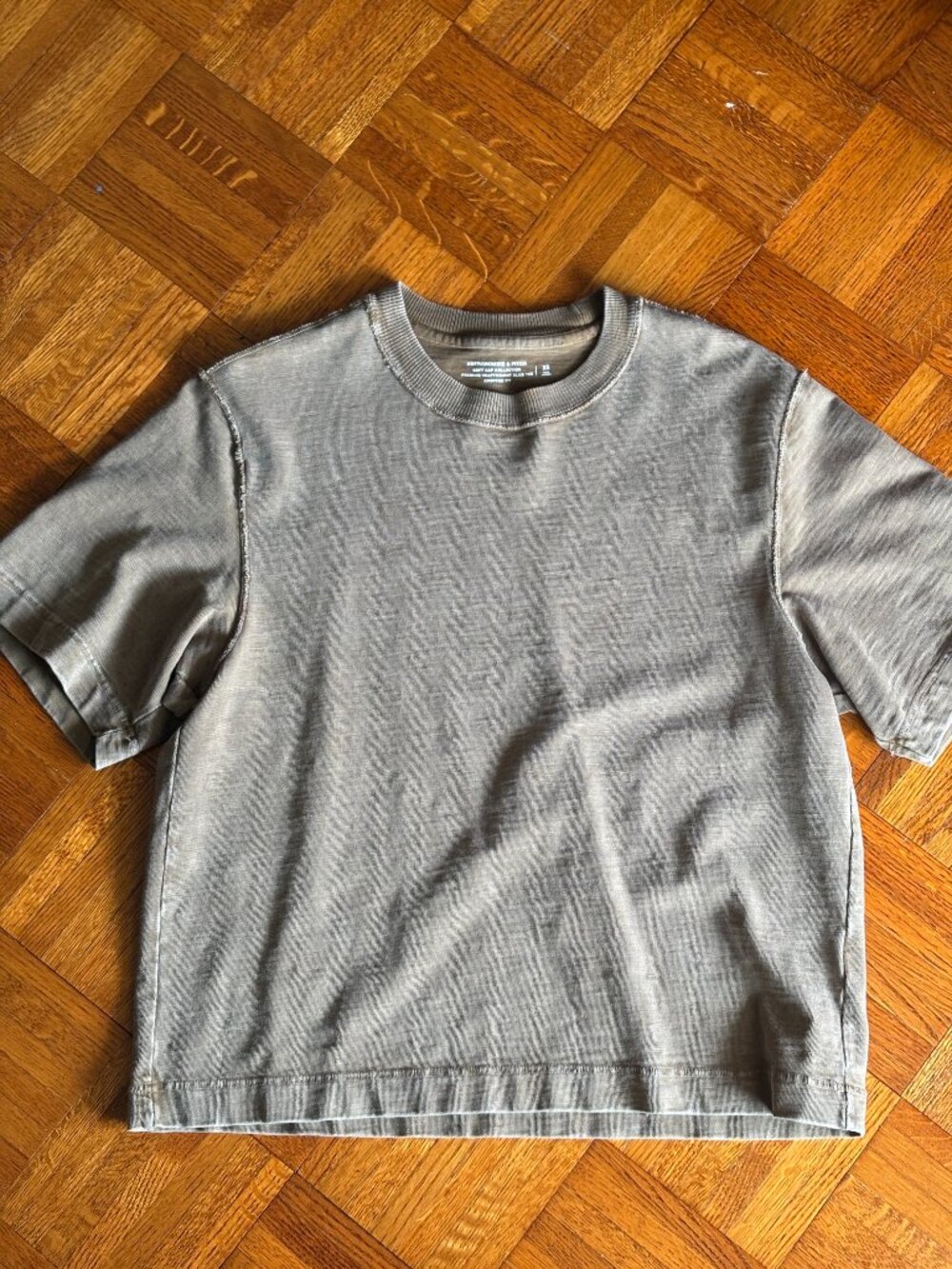 Abercrombie Soft A&F Collection Premium Heavyweight Slub Tee Brown XS